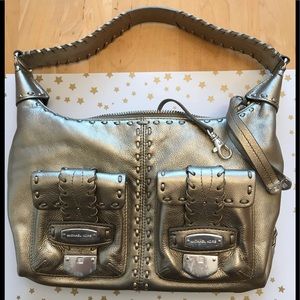 VTG MICHAEL KORS GOLD SATCHEL PURSE